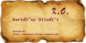 Kertész Olivér névjegykártya